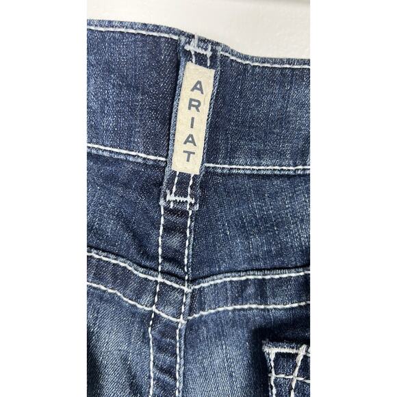 Ariat R.E.A.L Slim Bootcut Lakeshore Rosy Whipstich Stretchy Jeans Size 34 Waist - Picture 7 of 11